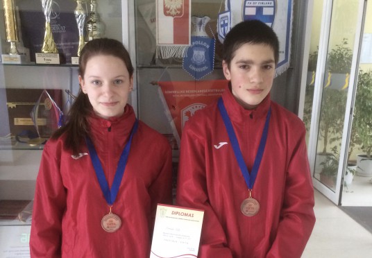 Birštono SC sportinio ėjimo ėjikai Armanda Tolytė ir Nojus Butėnas