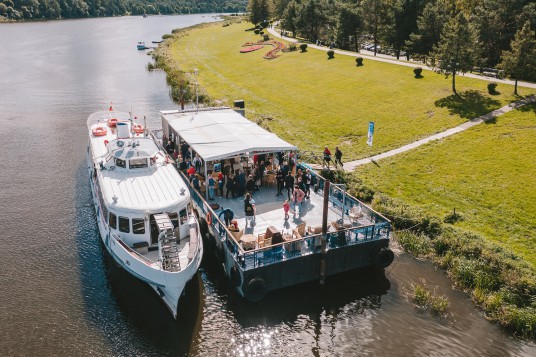 Naujoji Birstono prieplauka+pirmas laivas